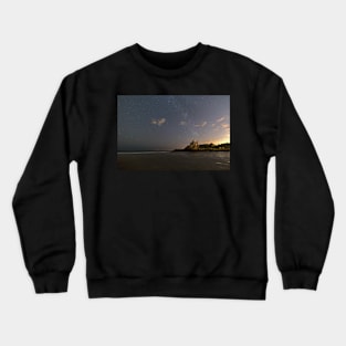 Good Harbor Beach Under the Stars and Milky Way Crewneck Sweatshirt